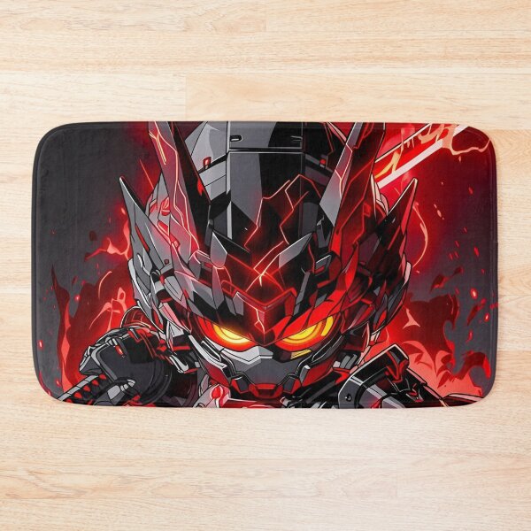 Item preview, Cyber Samurai Mecha Warrior – Red Neon Anime Robot Armor designed and sold by Dyan4.