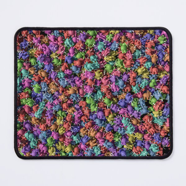 Item preview, Crowd of multicolored 3D elephants plastic toy pattern designed and sold by Keltoi-art.