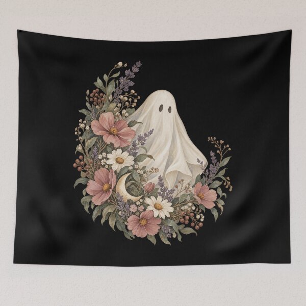 Item preview, Moon Garden Ghost Botanical Halloween designed and sold by PhylonBoxx.