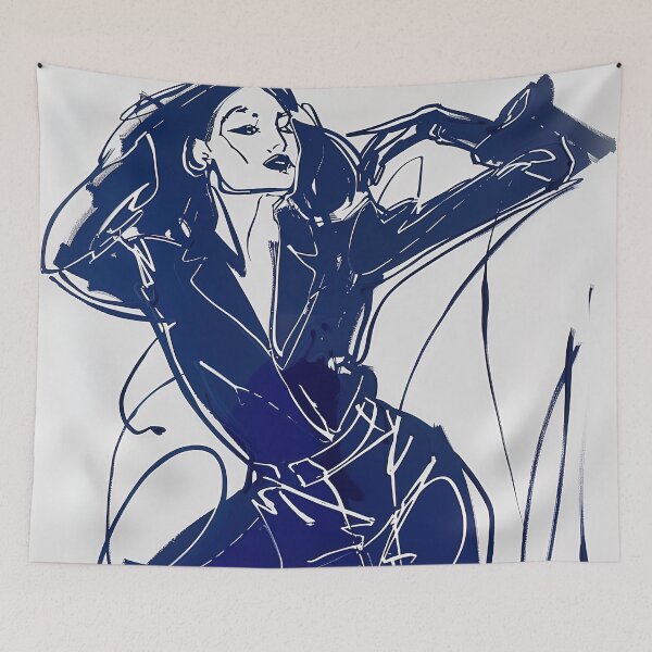 Item preview, Disco dancing - Blue Abstract Art designed and sold by shadow-bloom.