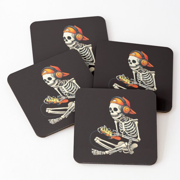 Item preview, Halloween Skeleton Gamer Playing Video Games designed and sold by ImeldaSparks.