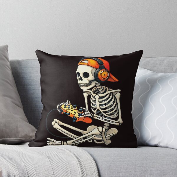 Item preview, Halloween Skeleton Gamer Playing Video Games designed and sold by ImeldaSparks.