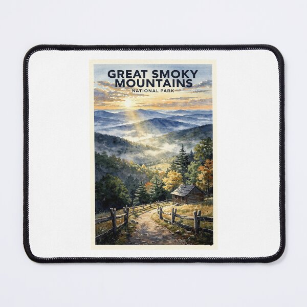 Item preview, Great Smoky Mountains National Park Tennessee North Carolina Vintage Watercolor Travel designed and sold by Teelogic.