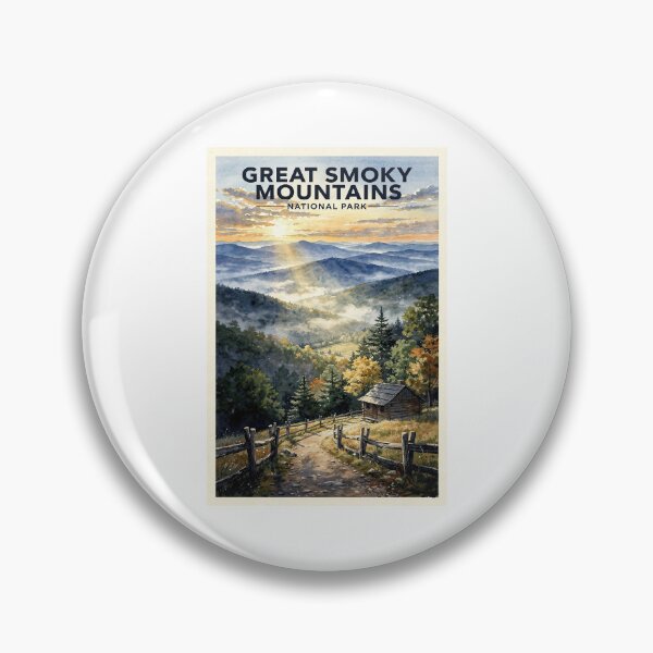 Item preview, Great Smoky Mountains National Park Tennessee North Carolina Vintage Watercolor Travel designed and sold by Teelogic.