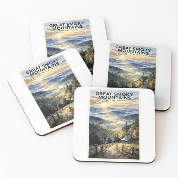 Item preview, Great Smoky Mountains National Park Tennessee North Carolina Vintage Watercolor Travel designed and sold by Teelogic.