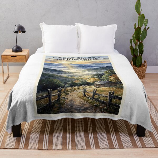 Item preview, Great Smoky Mountains National Park Tennessee North Carolina Vintage Watercolor Travel designed and sold by Teelogic.
