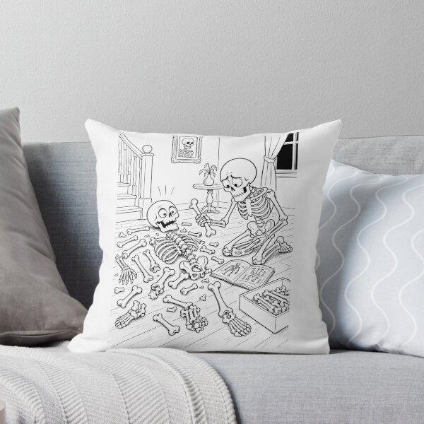 Item preview, Skeleton Assembly Disaster Funny Bone Puzzle Humor designed and sold by ComedyInkFactor.