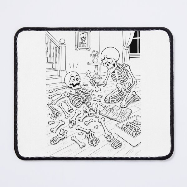 Item preview, Skeleton Assembly Disaster Funny Bone Puzzle Humor designed and sold by ComedyInkFactor.