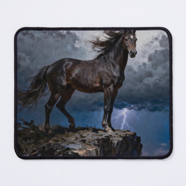 Item preview, Dark Horse on Stormy Cliff designed and sold by KAMOCHI Art.