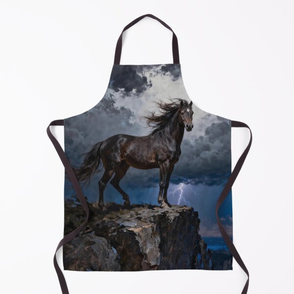 Item preview, Dark Horse on Stormy Cliff designed and sold by KAMOCHI Art.