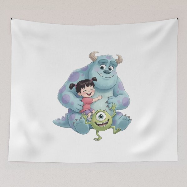 Item preview, Sulley, Boo, and Mike Wazowski Illustration designed and sold by 4U---Store.