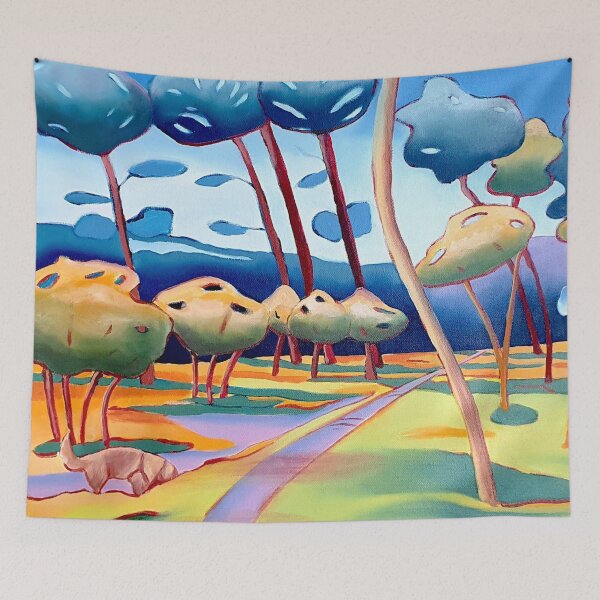 Item preview, dog in the woods designed and sold by Tereza Pilar  Art.