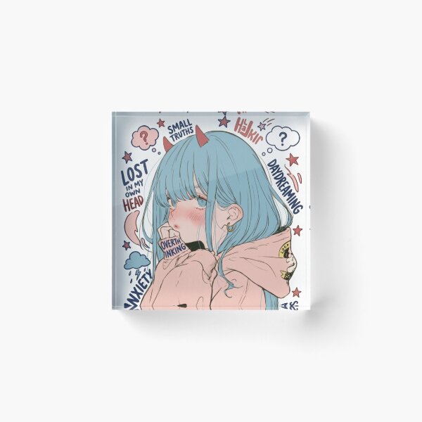 Item preview, Horny-Devil Blue-Hair She-Devil Is Over-Thinking Her Horn-y Dreams designed and sold by Print Fiction.