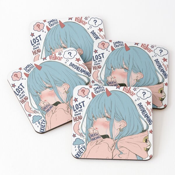 Item preview, Horny-Devil Blue-Hair She-Devil Is Over-Thinking Her Horn-y Dreams designed and sold by Print Fiction.