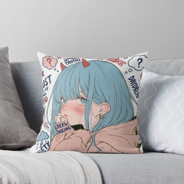 Item preview, Horny-Devil Blue-Hair She-Devil Is Over-Thinking Her Horn-y Dreams designed and sold by Print Fiction.