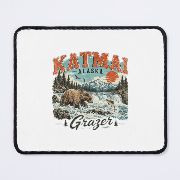 Item preview, Katmai Alaska Grazer Fat Bear Week Big Bear Stand Wilderness designed and sold by ImeldaSparks.