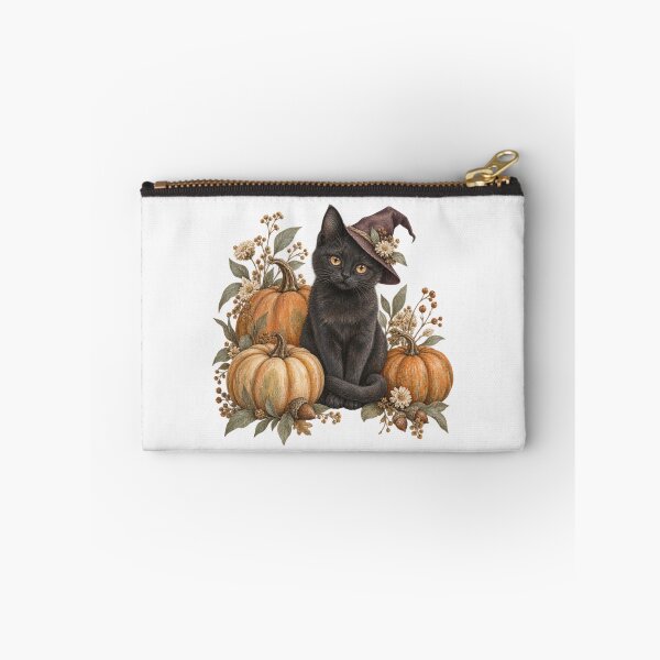 Item preview, Pumpkin Patch Familiar Botanical Black Cat  designed and sold by PhylonBoxx.