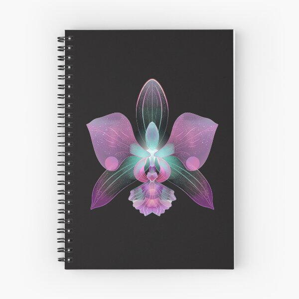 Item preview,  an orchid with cutouts shaped like glowing petals designed and sold by RetroWaveArtCo.