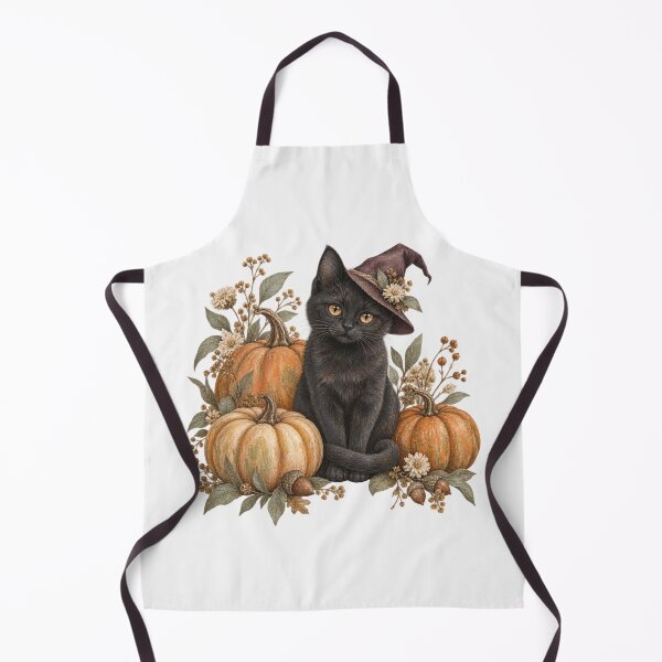 Item preview, Pumpkin Patch Familiar Botanical Black Cat  designed and sold by PhylonBoxx.