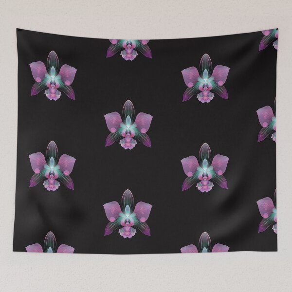 Item preview,  an orchid with cutouts shaped like glowing petals designed and sold by RetroWaveArtCo.