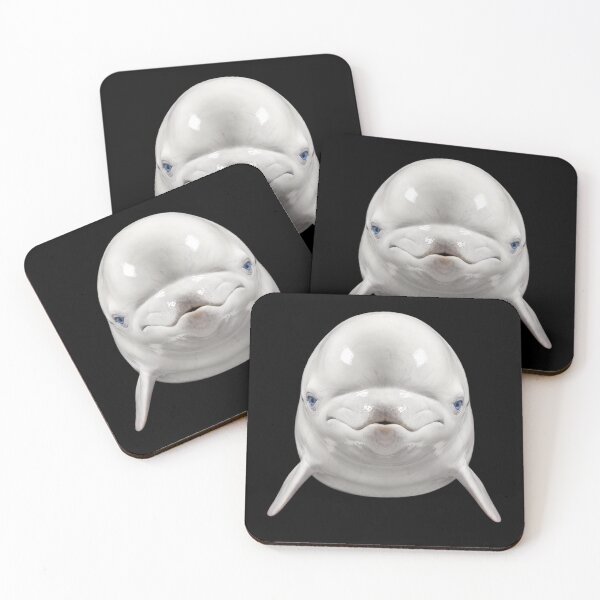 Item preview, Beluga Whale Face Cute Blue Eyes Ocean Animal Art designed and sold by cabana.space.