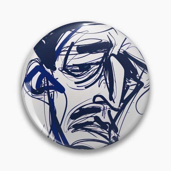 Item preview, Disgust - Blue Abstract Art designed and sold by shadow-bloom.