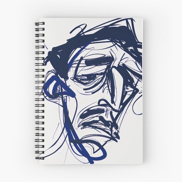 Item preview, Disgust - Blue Abstract Art designed and sold by shadow-bloom.