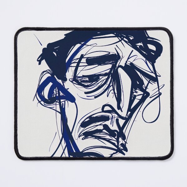 Item preview, Disgust - Blue Abstract Art designed and sold by shadow-bloom.