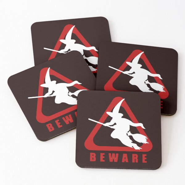 Item preview, Beware Witch Flying Halloween designed and sold by LooseThreades.