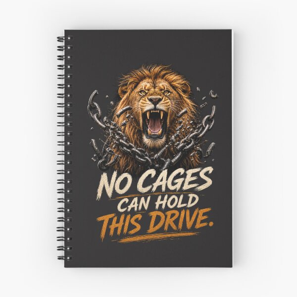 Item preview, No Cages Can Hold This Drive Roaring Lion Breaking Chains Motivational Design designed and sold by Bennie Singh.