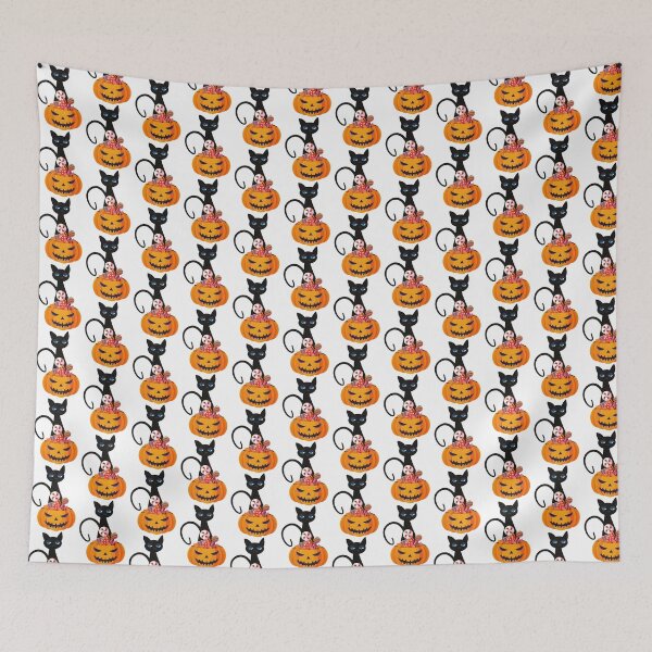 Item preview, Cute Halloween Yorkshire Terrier Dog with Pumpkin and Vampire Costume Design designed and sold by crispysalmonn.
