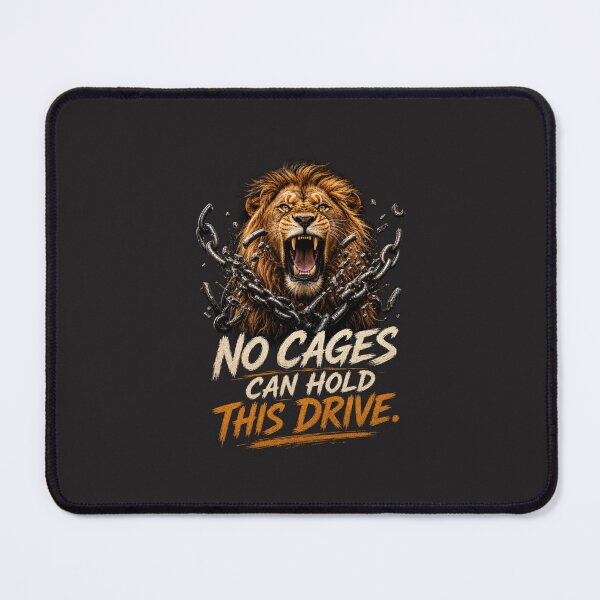 Item preview, No Cages Can Hold This Drive Roaring Lion Breaking Chains Motivational Design designed and sold by Bennie Singh.