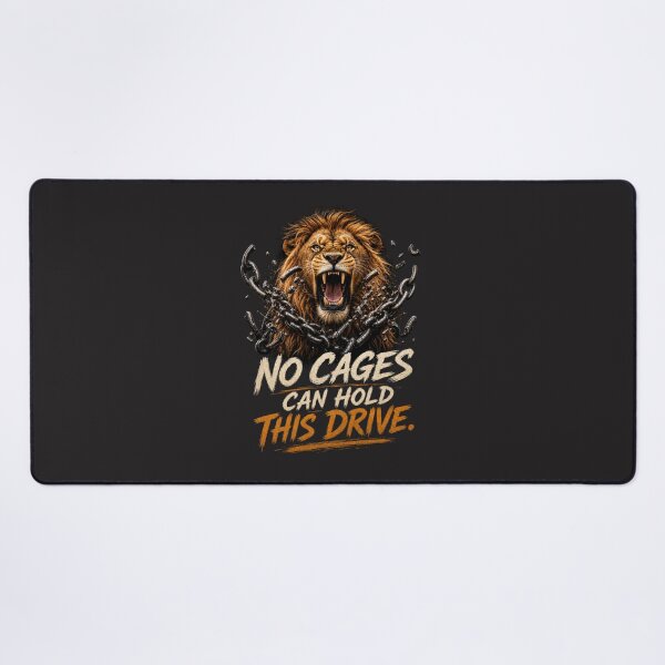 Item preview, No Cages Can Hold This Drive Roaring Lion Breaking Chains Motivational Design designed and sold by Bennie Singh.