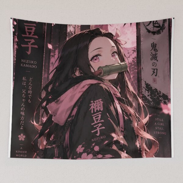 Item preview, Pink Sakura Demon Girl – Japanese Moonlight Anime Aesthetic designed and sold by Dyan4.