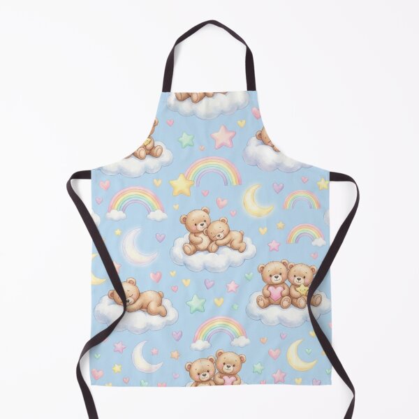 Item preview, Teddy Bear Clouds Seamless Pattern designed and sold by ShivCraftStudio.