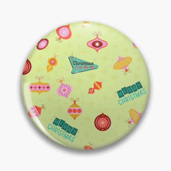 Item preview, Vintage Retro 1960's Christmas Ornaments on Yellow Green designed and sold by KSimpson838.