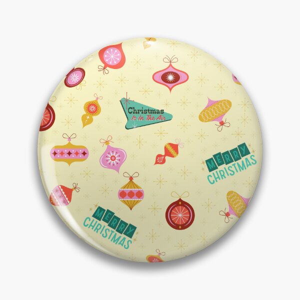 Item preview, Vintage Retro 1960's Christmas Ornaments on Yellow designed and sold by KSimpson838.