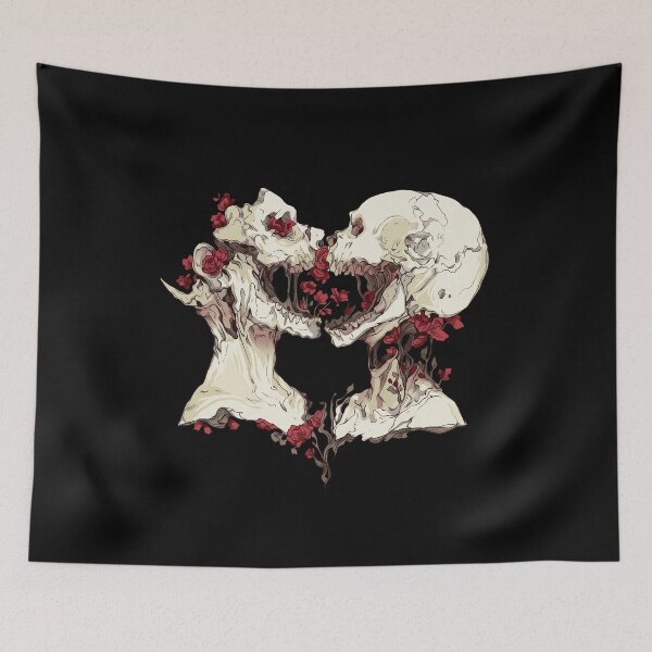 Item preview, Kissing Skulls Roses designed and sold by loosequee.