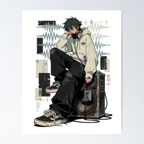 Item preview, Milo – Dead Signal Club Retro Anime Streetwear designed and sold by Infinitelypink.