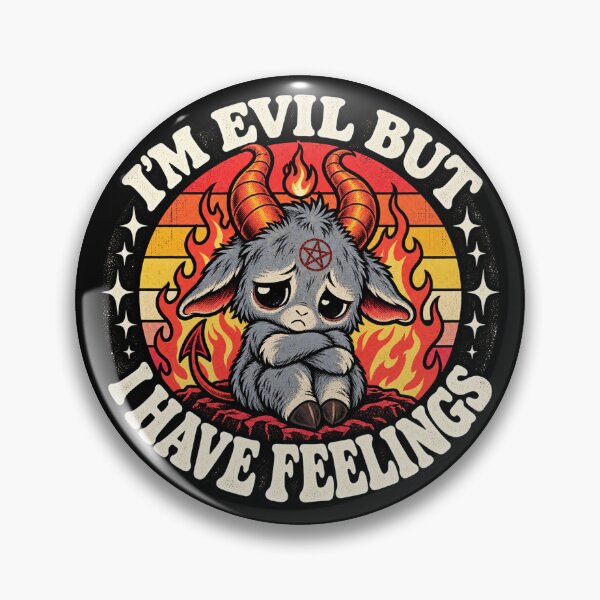 Item preview, Retro I'm Evil But I Have Feelings designed and sold by Gabriela Mihai.