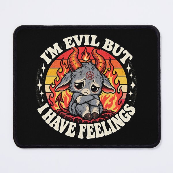 Item preview, Retro I'm Evil But I Have Feelings designed and sold by Gabriela Mihai.