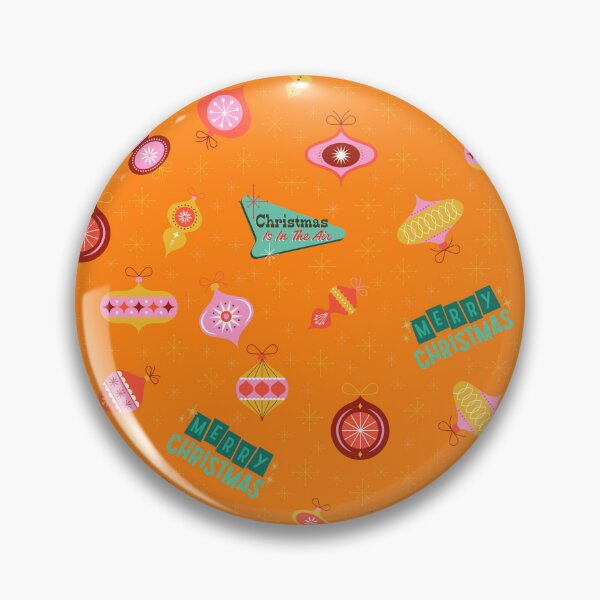 Item preview, Vintage Retro 1960's Christmas Ornaments on Orange designed and sold by KSimpson838.