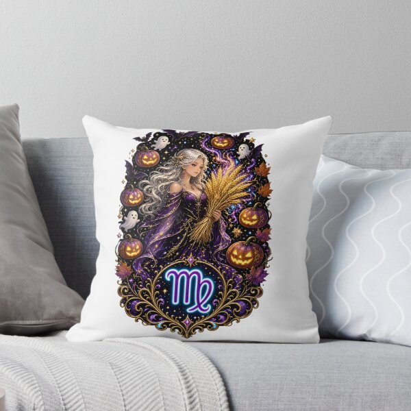 Item preview, Virgo Halloween Harvest Goddess Art designed and sold by Zodiac Celestial Art.