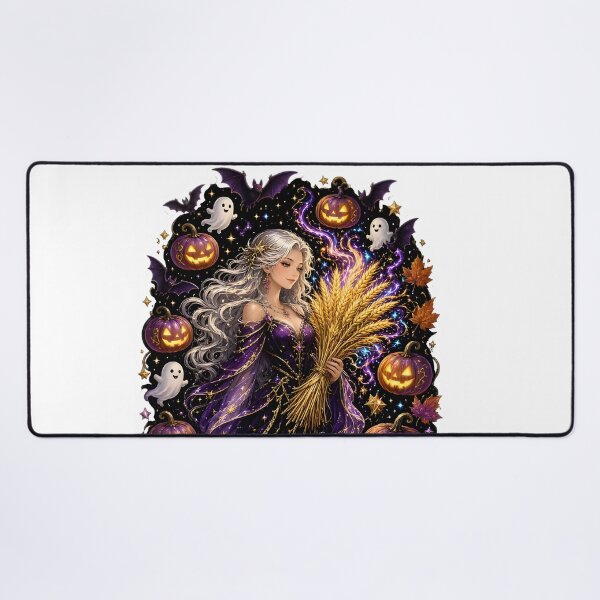 Item preview, Virgo Halloween Harvest Goddess Art designed and sold by Zodiac Celestial Art.