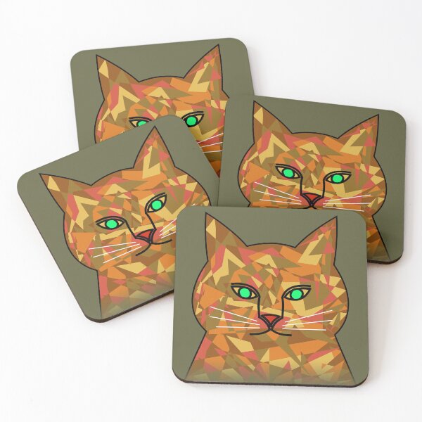 Item preview, Camouflage cat head (khaki background) designed and sold by yuretzius.