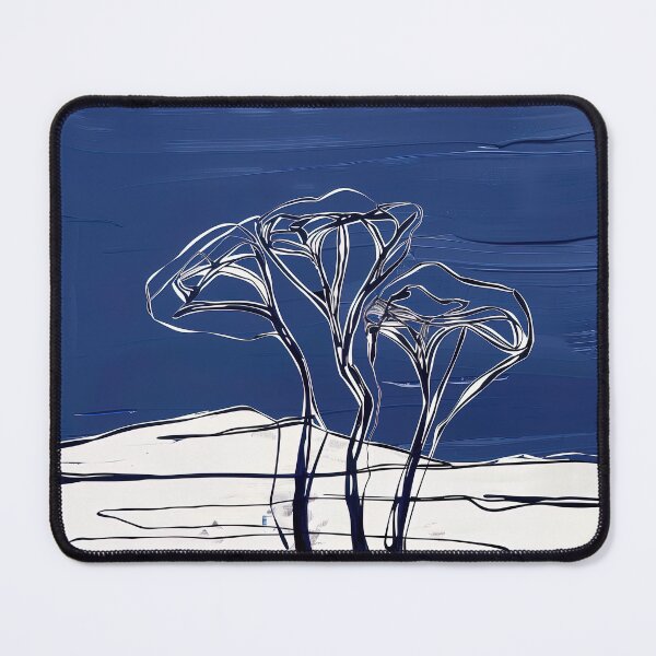 Item preview, Djibouti landscape - Blue Abstract Art designed and sold by shadow-bloom.