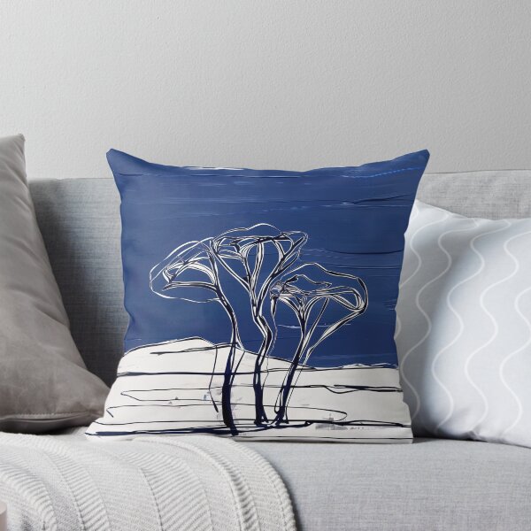 Item preview, Djibouti landscape - Blue Abstract Art designed and sold by shadow-bloom.