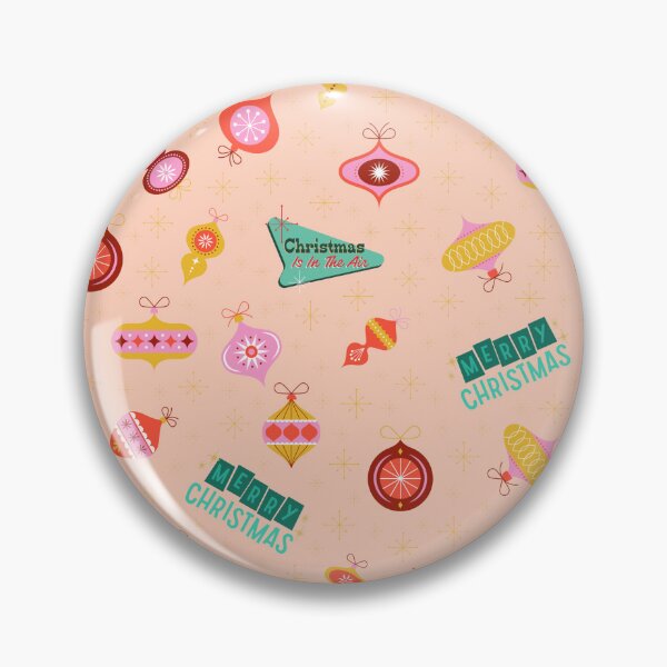 Item preview, Vintage Retro 1960's Christmas Ornaments on Pale Orange designed and sold by KSimpson838.