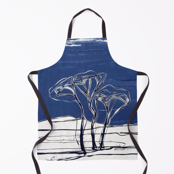 Item preview, Djibouti landscape - Blue Abstract Art designed and sold by shadow-bloom.