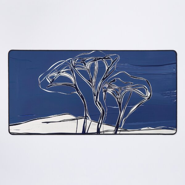 Item preview, Djibouti landscape - Blue Abstract Art designed and sold by shadow-bloom.